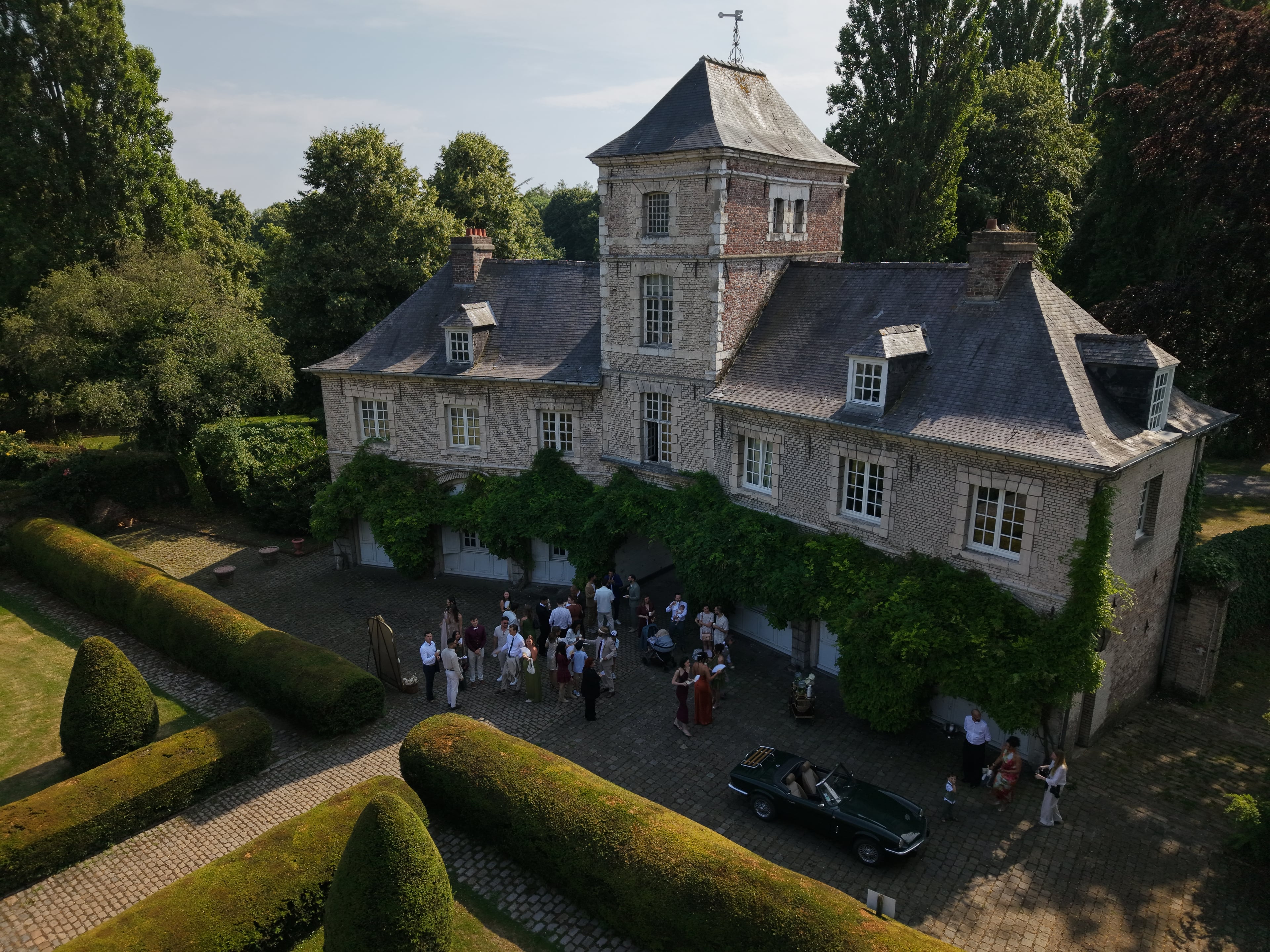 Vue aérienne Vidéo de mariage par drone
